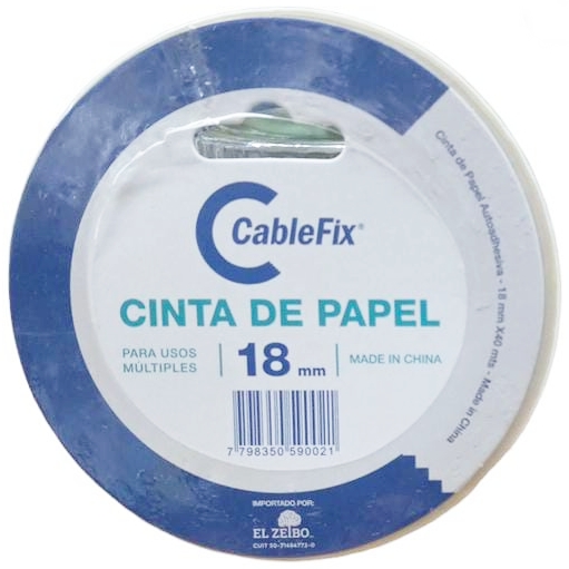 CINTA DE PAPEL CABLEFIX 18MM