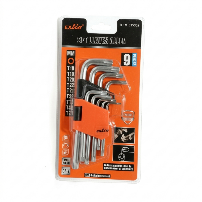 SET DE LLAVES TORX X9 UNIDADES