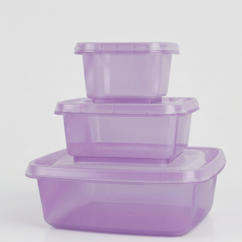 Tupper Pack x3 – Recipientes Plásticos Herméticos Apilables para Almacenamiento de Alimentos