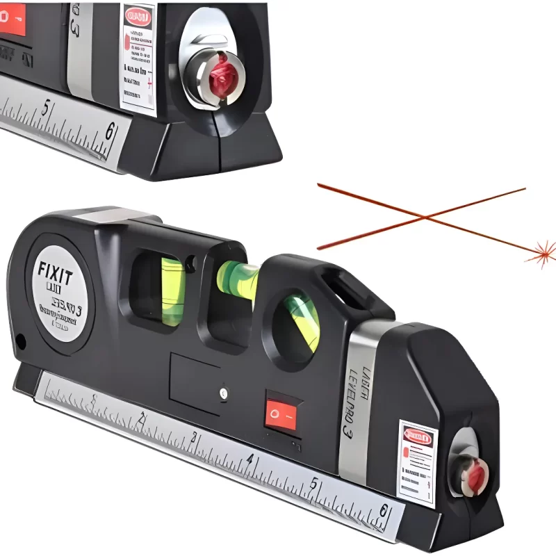 Nivel Láser con Cinta Métrica Integrada 2 en 1 – Herramienta de Precisión para Obras y Colocaciones