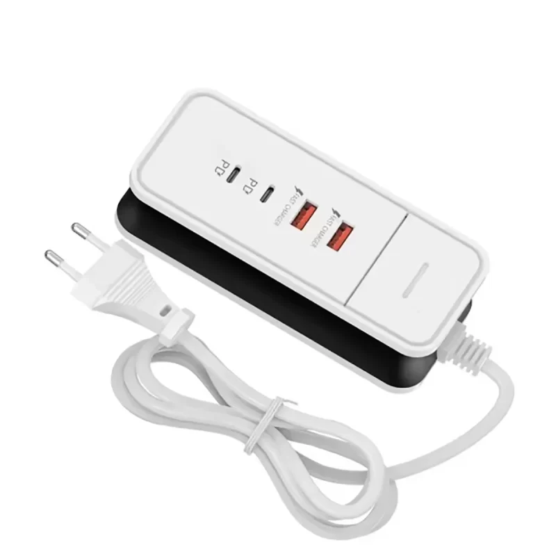 CARGADOR MULTIPLE CARGA RÁPIDA USB USB-C 4 PUERTOS