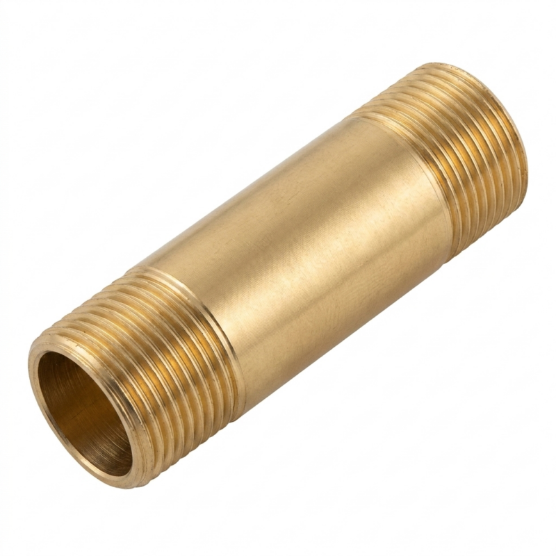 Niple 1" X 10Cm Bronce Calidad Premium Para Gas Y Agua