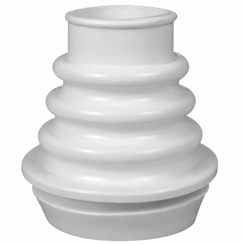 Fuelle Para Inodoro PVC Blanco Corto Con Conexión De Goma