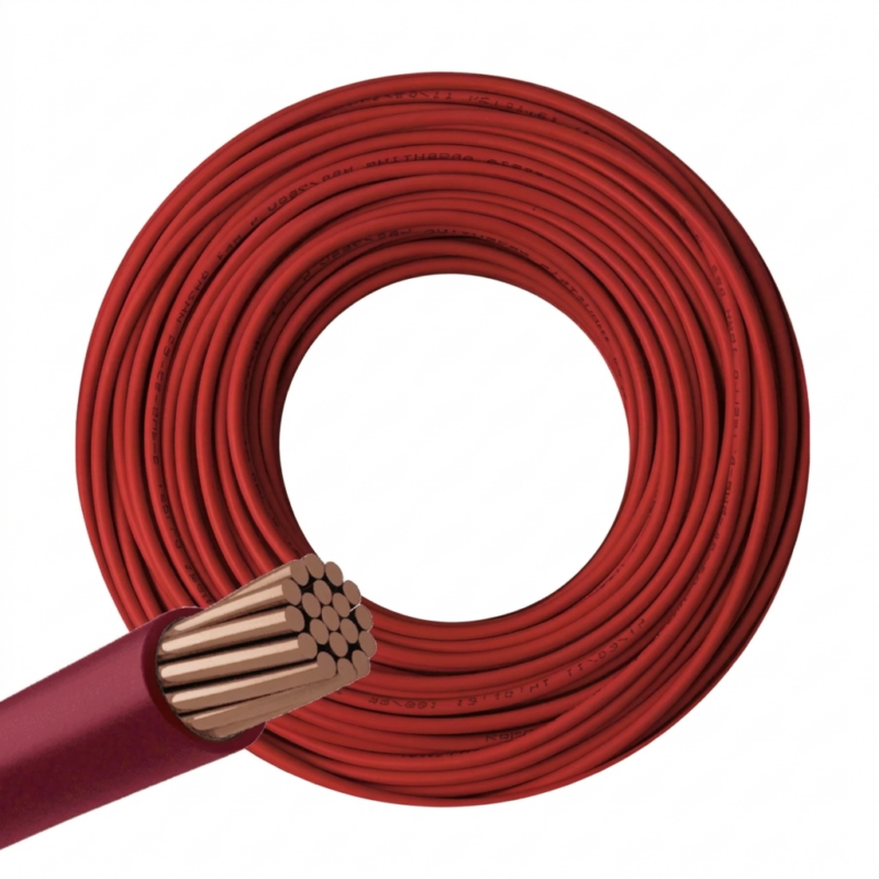 Cable Unipolar 1 x 4 mm² Rojo – Conductor Eléctrico Flexible para Instalaciones