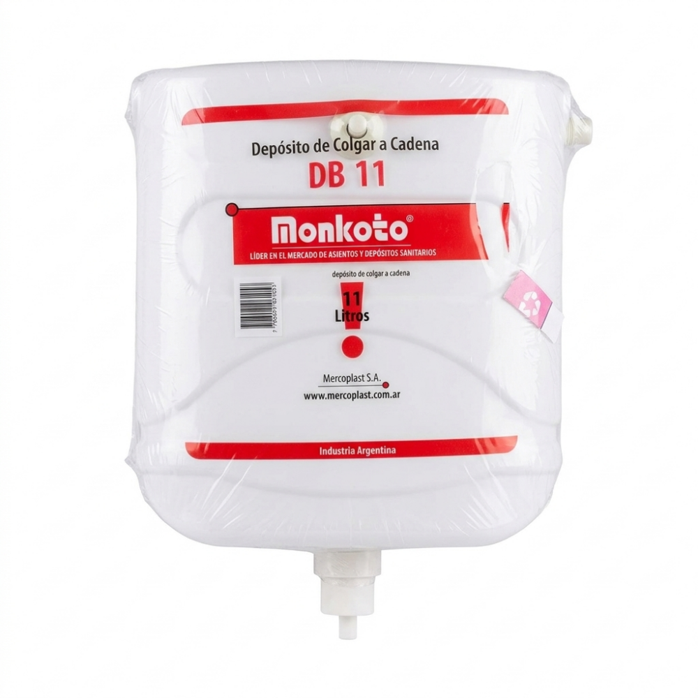 Depósito De Colgar A Botón 11 Litros Monkoto Para Inodoro Blanco