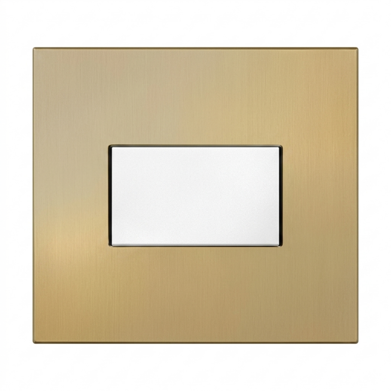 Tapa Para Bastidor Jeluz Beige Mignon Cuadrada Embellecedor De Instalación Eléctrica