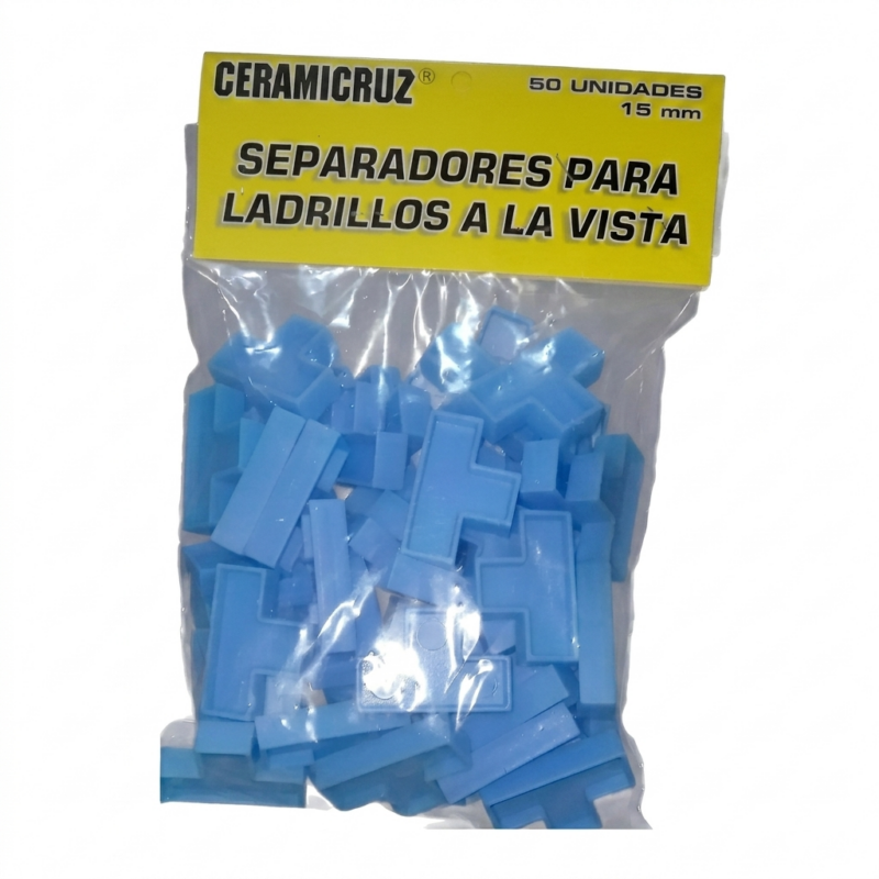 Separadores Para Ladrillos A La Vista 15 mm Pack x 50 Unidades Reutilizables