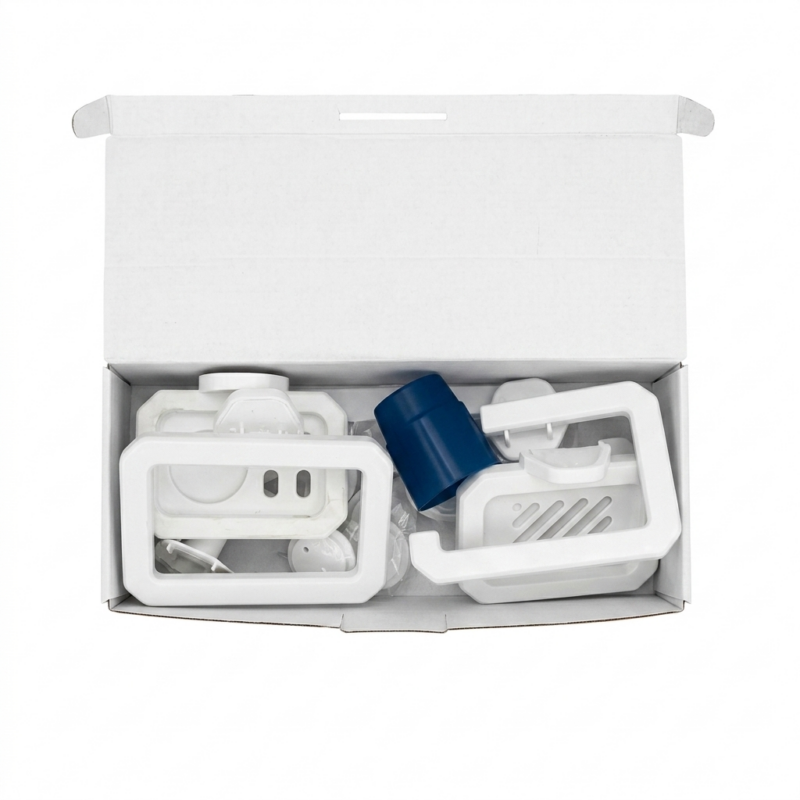 Set Accesorios Para Baño Línea Deco Completo | Jabonera, Portacepillos, Vaso, Portarrollo, Toallero Barral, Aro y Perchero