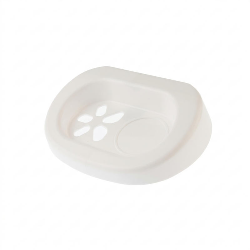 Jabonera Plástica Blanca Línea Práctica | Accesorio para Baño Resistente y Fácil de Limpiar