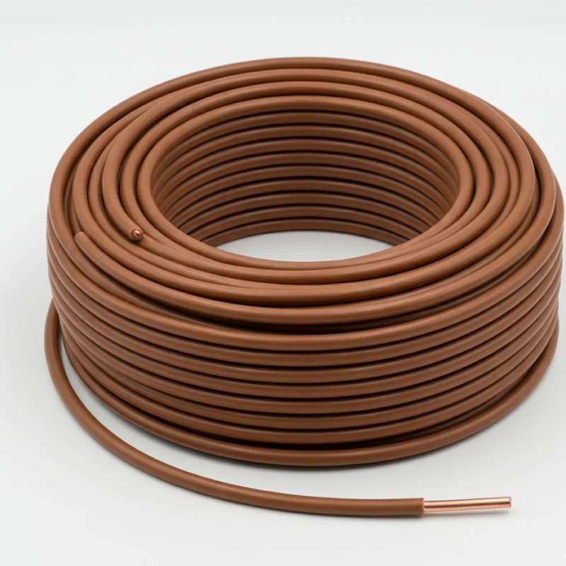 Cable Unipolar 1 x 2,5 mm² Marrón – Conductor Eléctrico Flexible para Instalaciones