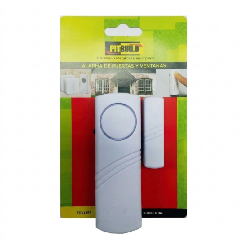 Alarma Inalámbrica para Puertas y Ventanas con Sensor Magnético | Fácil Instalación | Funciona con Pilas AAA