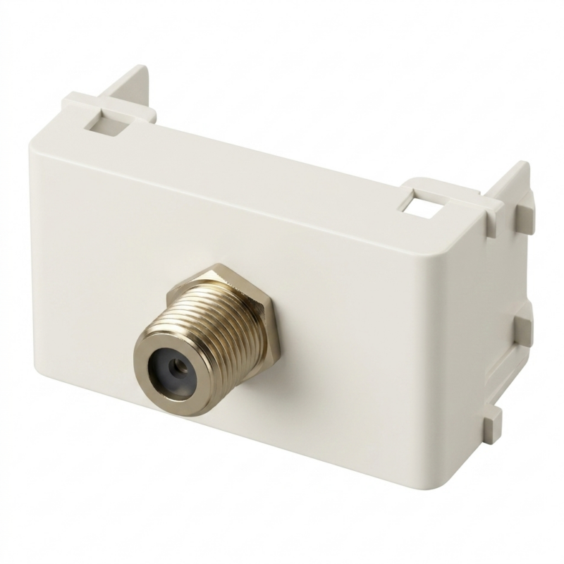 Toma CATV Blanco Módulo Exultt Para TV Cable / Antena – Instalación Modular