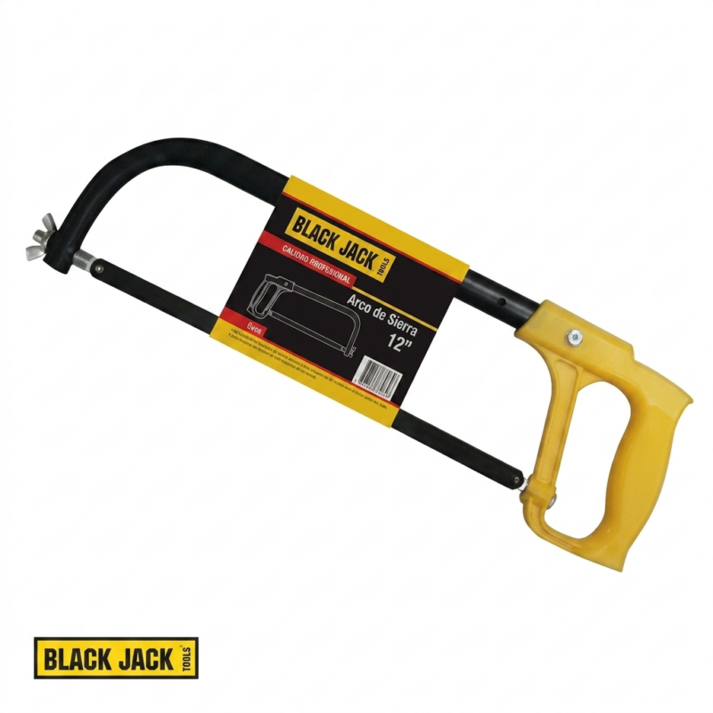 Arco de Sierra 12" Black Jack para Corte de Metales y Plásticos – Resistente y Ergonómico