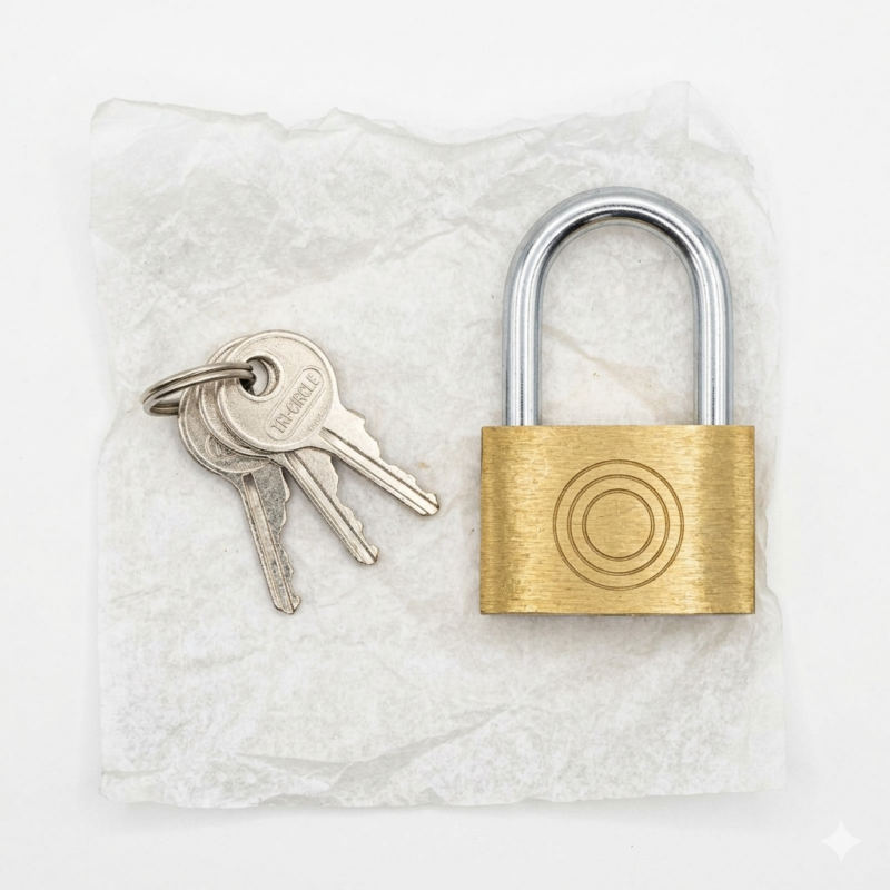 Candado Brass Padlock 30mm de Latón – Candado de Seguridad Compacto con Llaves