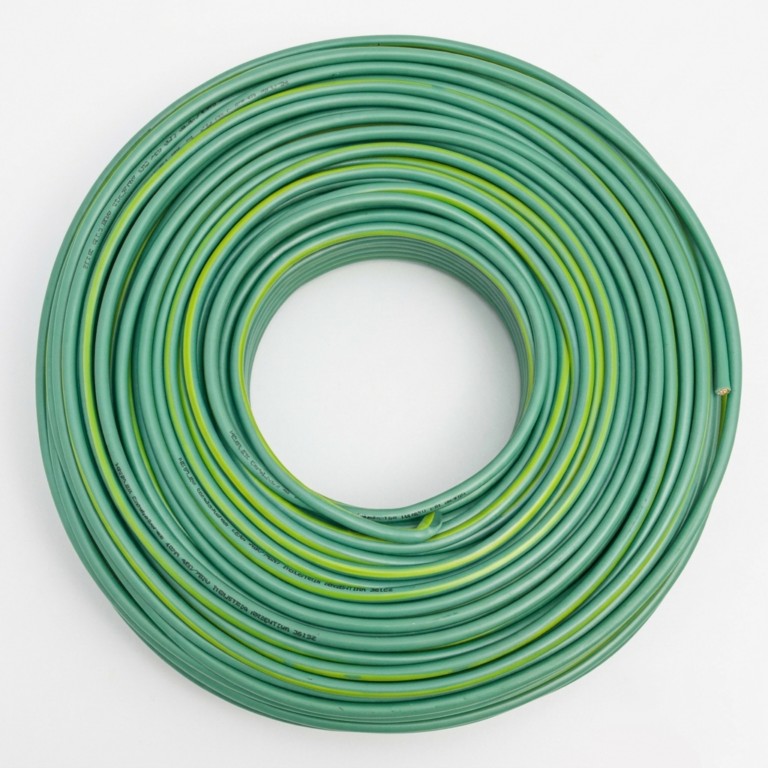 Cable Unipolar 1 x 6 mm² Verde – Conductor Eléctrico Flexible para Puesta a Tierra