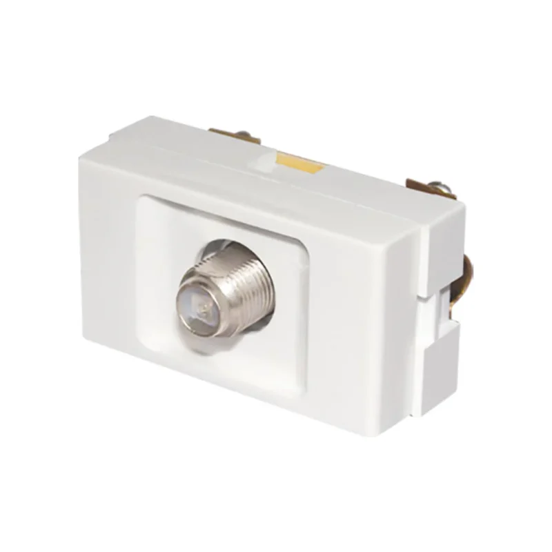 Toma TV Pasante Pin Fino Para Instalaciones De Antena Y Cable Coaxial