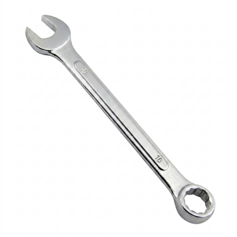 Llave Combinada 16 mm Rhein Acero Cromo Vanadio Reforzada Para Tuercas y Bulones