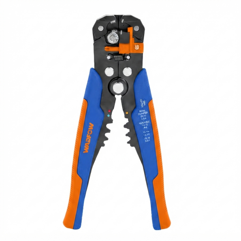 Pinza Pelacable Automática Wadfow 3 en 1 Pela Corta y Crimpea Terminales 8¼"