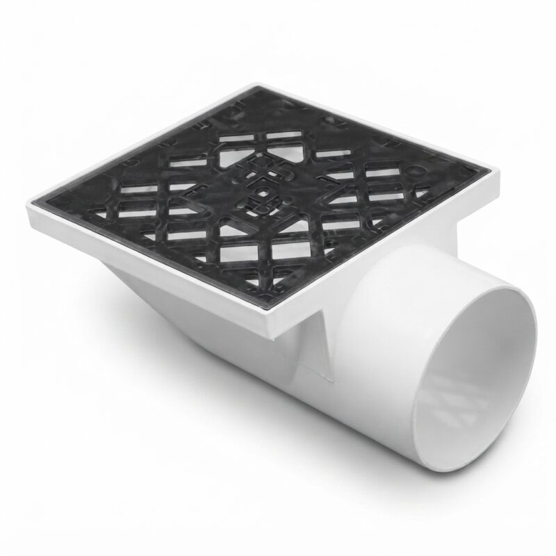 Rejilla Embudo Lateral PVC Ø100 15x20 Cm Desagüe
