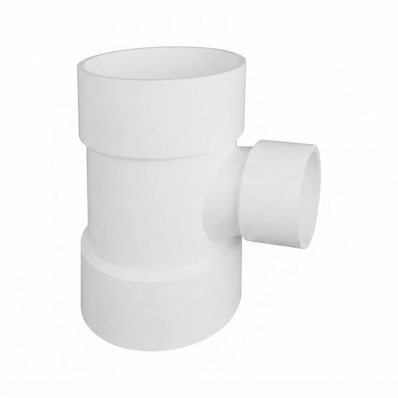 Tee PVC Ø110 x Ø60 mm a 90° – Unión para Desagüe
