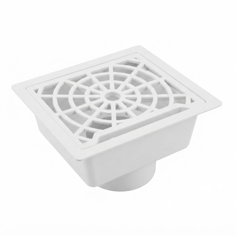 Rejilla Embudo PVC Ø100 x 20 cm Desagüe Pluvial Sanitaria