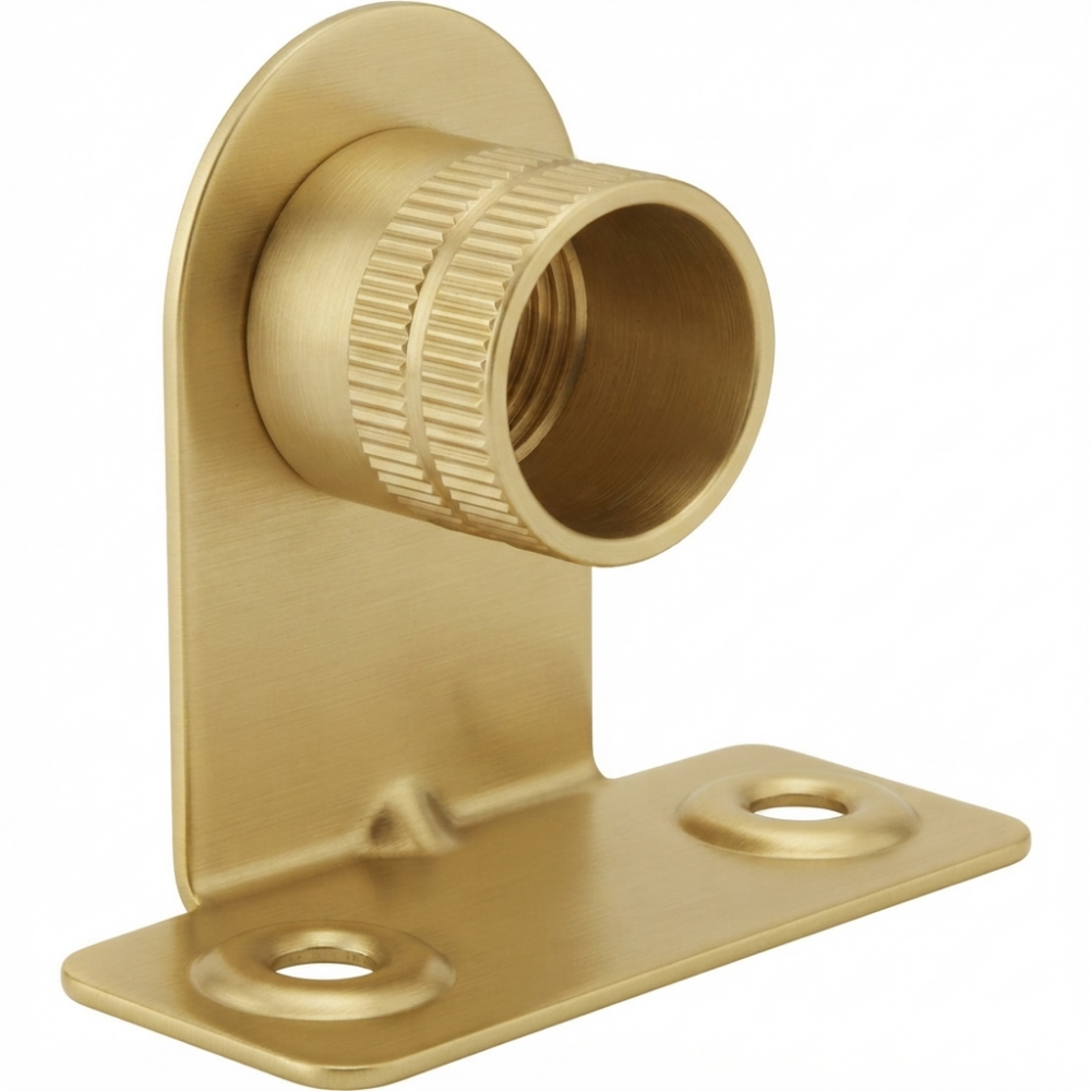 Soporte Codo Bronceado Pulido 5/8" Para Caño De Cortina